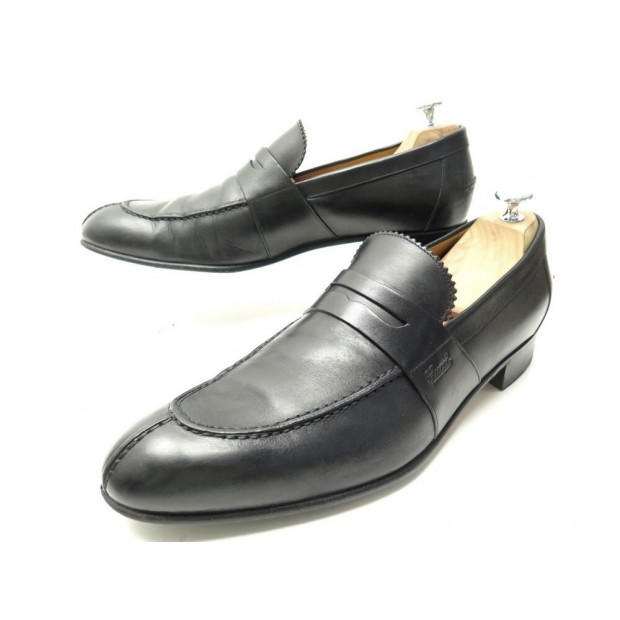 CHAUSSURES GUCCI MOCASSINS 233507 EN CUIR NOIR 9 IT 44 FR BLACK LOAFERS 680€