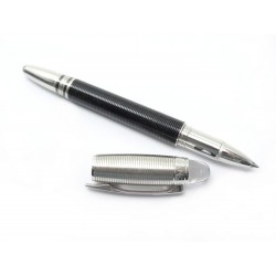 STYLO BILLE MONTBLANC STARWALKER RESINE NOIR PLATINE ROLLERBALL BOITE PEN 465€