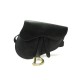 SAC CEINTURE CHRISTIAN DIOR SADDLE EN CUIR GRAINE NOIR BELT BAG 2600€