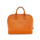 SAC A MAIN LOUIS VUITTON ALMA PM EN CUIR EPI ORANGE LEATHER HAND BAG PURSE 1900€