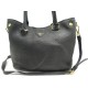 SAC A MAIN PRADA CABAS EN CUIR GRAINE NOIR BANDOULIERE TOTE HAND BAG PURSE 2200€