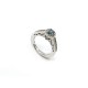 BAGUE GLAMIRA ESTELLE T 48 OR BLANC 14K DIAMANT BLEU 0.25CT ET 26 SAPHIRS 887€