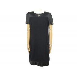 ROBE CHANEL BOUTONS BOUTONS STYLE GRIPOIX L 42 EN LAINE ET SOIE NOIR DRESS 4690€