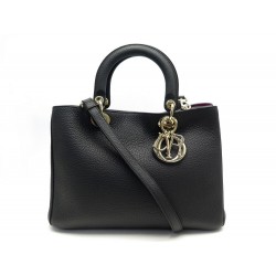 SAC A MAIN DIOR DIORISSIMO M09020TRL CUIR GRAINE NOIR BANDOULIERE HAND BAG 3400€