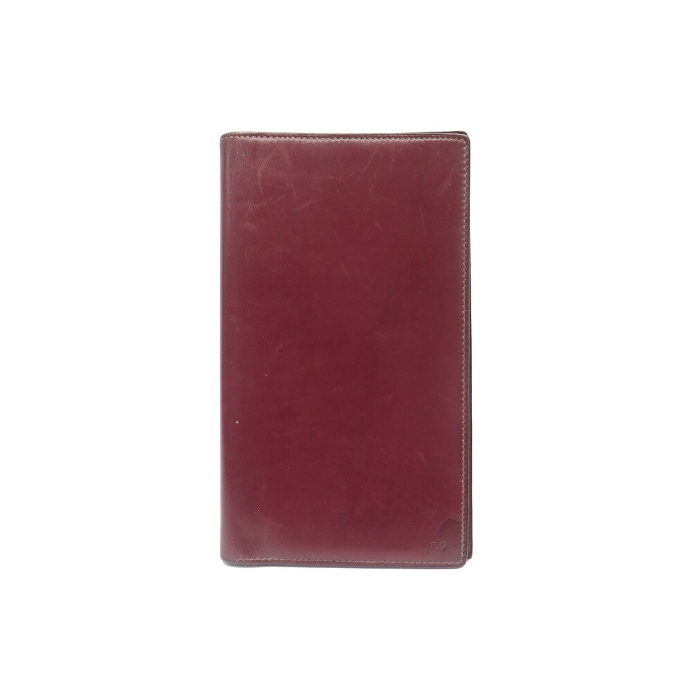 porte agenda hermes cuir box rouge bordeaux