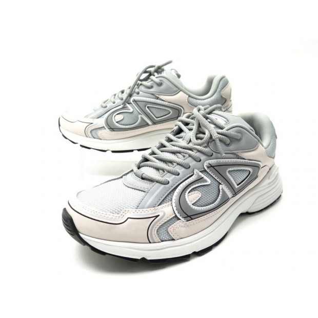 CHAUSSURES BASKETS DIOR B30 42 3SN279ZND EN TISSU GRIS GREY SNEAKERS SHOES 890€