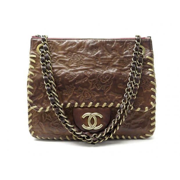 SAC A MAIN CHANEL TIMELESS A49903 CROISIERE 2011 EN CUIR CAMELIA HAND BAG 9300€
