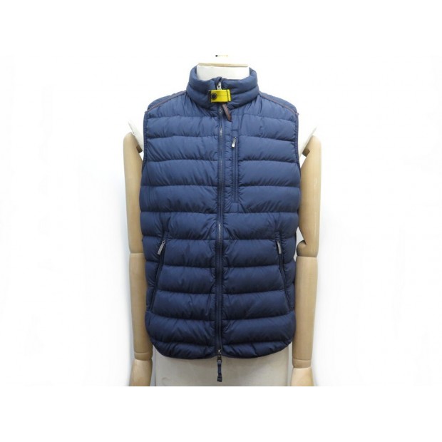 NEUF MANTEAU PARAJUMPERS DOUDOUNE SANS MANCHES T52 L POLYESTER BLEU MARINE 350€