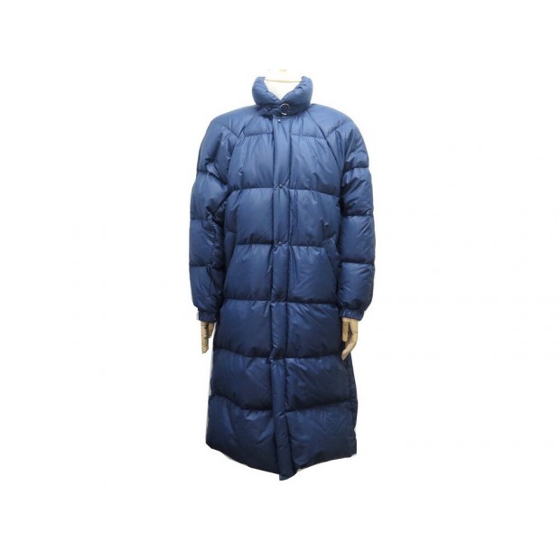 VINTAGE MANTEAU MONCLER T2 M 50 DOUDOUNE LONGUE EN DUVET BLEU DOWN JACKET 1590€