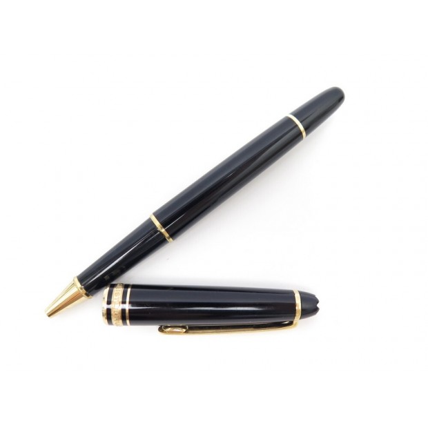 STYLO BILLE MONTBLANC MEISTERSTUCK CLASSIQUE DORE RESINE NOIRE ROLLERBALL 405€