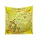 FOULARD HERMES NEIGE D'ANTAN CATY LATHAM CARRE 90 EN SOIE JAUNE SILK SCARF 410€