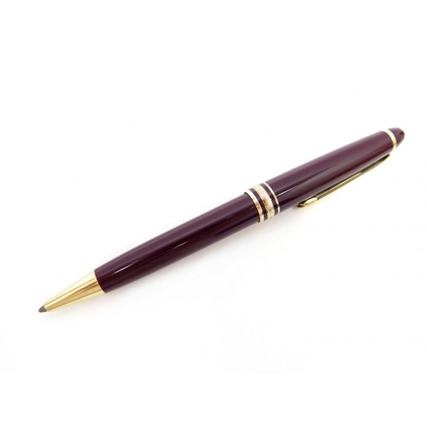 STYLO BILLE MONTBLANC MEISTERSTUCK CLASSIQUE DORE EN RESINE BORDEAUX PEN 435€