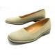 CHAUSSURES HERMES BALLERINES 38 EN DAIM VEAU VELOUR BEIGE SUEDE FLAT SHOES 870€