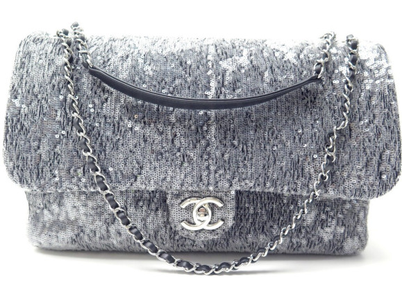 sac a main chanel timeless maxi jumbo sequins