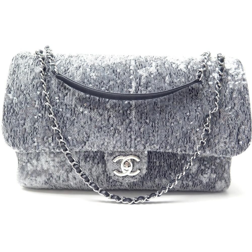 Chanel Blue Sequins Waterfall Belt Bag