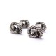 VINTAGE BOUTONS DE MANCHETTES HERMES CORDE NOEUD MARIN EN ARGENT CUFFLINK 560€