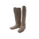 CHAUSSURES BOTTES HERMES CAVALIERES 39 EN CUIR SUEDE TAUPE LEATHER BOOTS 2000€