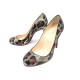 CHAUSSURES CHRISTIAN LOUBOUTIN ESCARPINS FIFI 38 SEQUINS LEOPARD BEIGE 575€