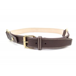 NEUF CEINTURE CELINE EN CUIR MARRON 85 CM TAILLE S BOUCLE DOREE BOITE BELT 390€