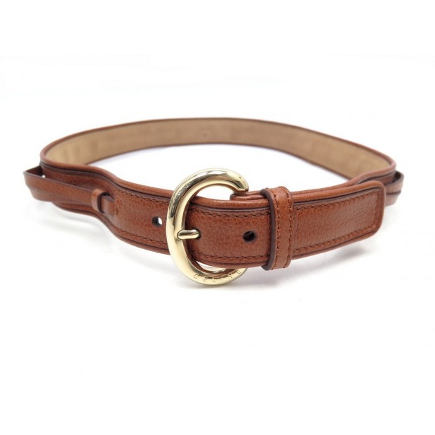 CEINTURE CELINE EN CUIR MARRON 78 CM TAILLE M + BOITE BROWN LEATHER BELT 390€