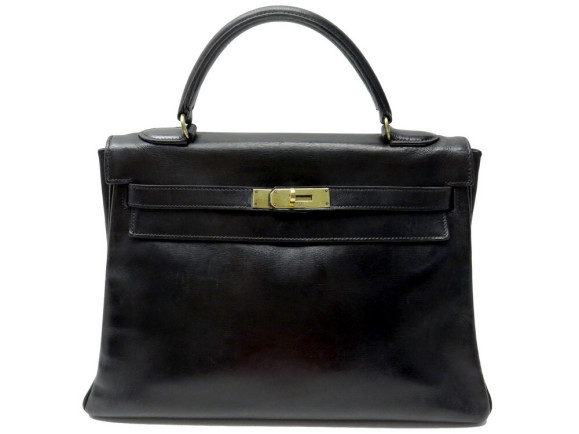 sac a main hermes kelly 32 en cuir box noir