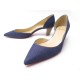 CHAUSSURES CHRISTIAN LOUBOUTIN ESCARPINS 38 EN DENIM BLEU BLUE PUMP SHOES 595€