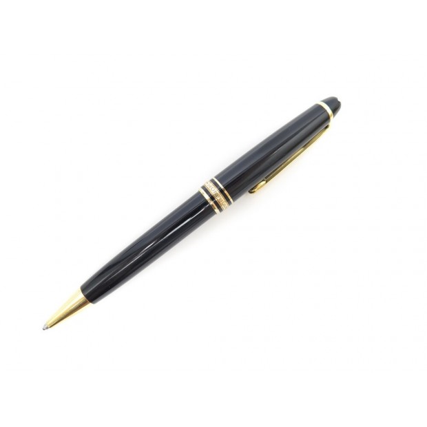 STYLO BILLE MONTBLANC MEISTERSTUCK CLASSIQUE DORE EN RESINE NOIRE PEN 435€