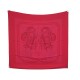 NEUF FOULARD HERMES BRIDES DE GALA SURTEINT DIP DYE GRYGKAR CARRE 90 SOIE ROUGE