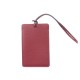 NEUF PORTE ADRESSE HERMES CUIR TOGO ROUGE BORDEAUX PORTE CLE NAME TAG 925€