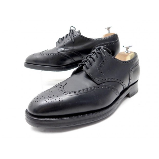 CHAUSSURES JOHN LOBB DERBY DARBY BOUT FLEURI 7.5E 41.5 EN CUIR NOIR SHOES 1255€