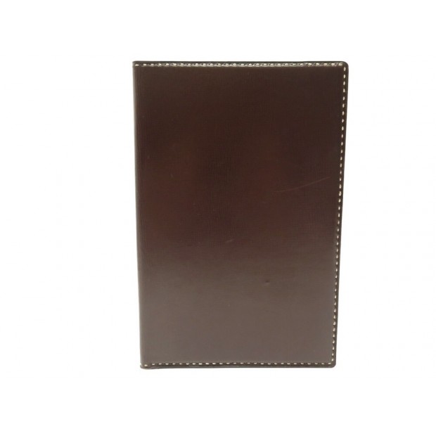 VINTAGE COUVERTURE PORTE AGENDA HERMES GM DUPRE LAFON EN CUIR MARRON DIARY COVER