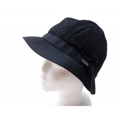 NEUF CHAPEAU PRADA BOB EN NYLON BLEU MARINE M 55 NEW BLUE NAVY HAT 380€