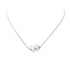 NEUF COLLIER FRED BAIE DES ANGES EN PLATINE & DIAMANTS 0.22CT PERLE NECKLACE