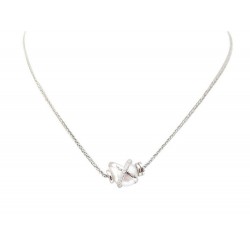 NEUF COLLIER FRED BAIE DES ANGES EN PLATINE & DIAMANTS 0.22CT PERLE NECKLACE