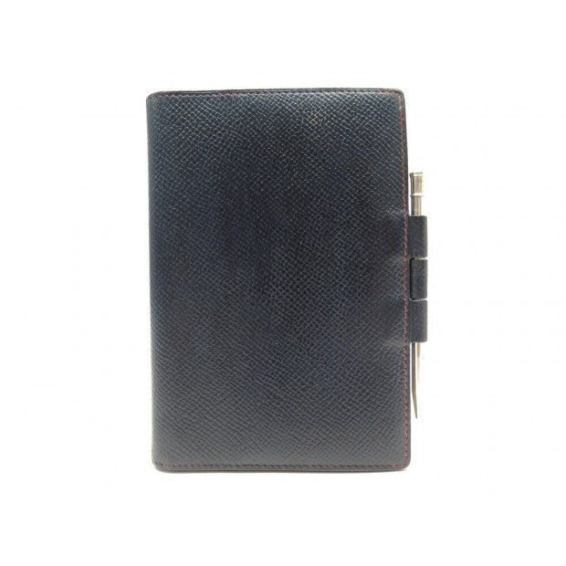 PORTE AGENDA HERMES EN CUIR EPSOM NOIR STYLO EN ARGENT 925 DIARY COVER PEN 435€