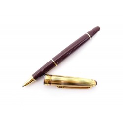 NEUF STYLO BILLE MONTBLANC MEISTERSTUCK SOLITAIRE DOUE VERMEIL ROLLER PEN 820€