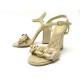 CHAUSSURES CHANEL CAMELIA G33446 SANDALES 36 CUIR MATELASSE BEIGE SHOES 1250€