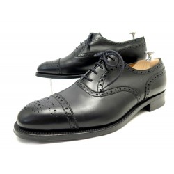 CHAUSSURES JM WESTON RICHELIEU 310 BOUT FLEURI 7E 41 LARGE CUIR NOIR SHOES 670€