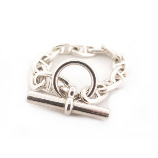 BRACELET HERMES CHAINE D'ANCRE GM 12 MAILLONS ARGENT MASSIF + BOITE SILVER 1020€