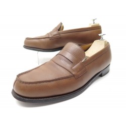 CHAUSSURES JM WESTON MOCASSINS 180 10D 44 CUIR GRAINE MARRON LOAFERS SHOES 720€