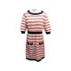 ROBE CHANEL PARIS P45671L05731 M 40 CACHEMIRE RAYURES ROUGE BLANCHE DRESS 4890€