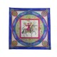 NEUF FOULARD HERMES FEUX D'ARTIFICE 90 CM DUCHENE SOIE BROCHE BLEU SCARF 410€