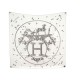 FOULARD HERMES VIF ARGENT CARRE 90 CM EN SOIE BLANCHE WHITE SILK SCARF 410€