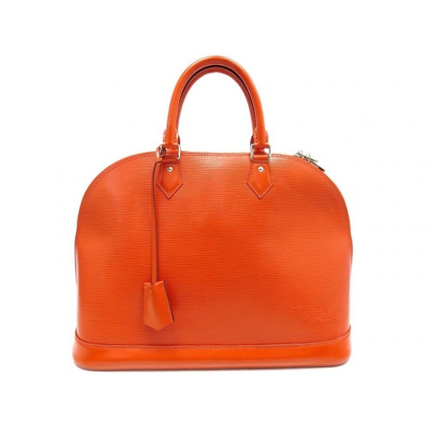 SAC A MAIN LOUIS VUITTON ALMA GM CUIR EPI ORANGE LEATHER HAND BAG PURSE 2200€