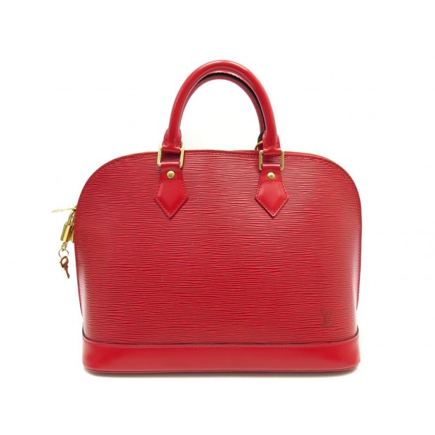 SAC A MAIN LOUIS VUITTON ALMA PM M40302 EN CUIR EPI ROUGE LEATHER HAND BAG 1900€