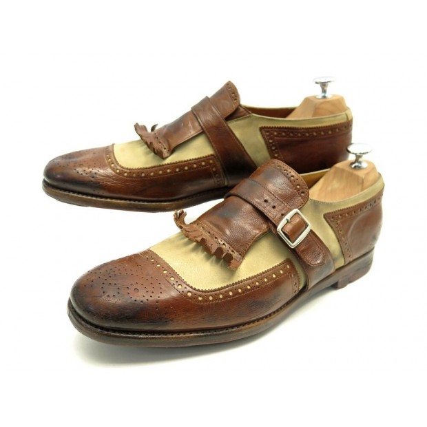 CHAUSSURES CHURCH'S SHANGHAI EOG001 43 MOCASSINS BOUT FLEURI CUIR MARRON 1090€