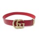 CEINTURE GUCCI GG DENTELLE AU FUSEAU 524105 CUIR ROUGE 90CM LEATHER BELT. 460€