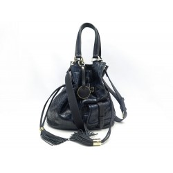 SAC A MAIN LANCEL PREMIER FLIRT MM A02185 CUIR FACON CROCO BLEU MARINE BAG 895€