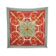 NEUF FOULARD HERMES EPERON D OR PAR HENRI D ORIGNY SOIE GRIS NEW SILK SCARF 530€