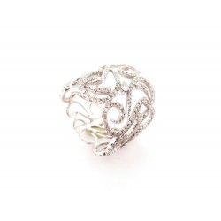 BAGUE DJULA DENTELLES VAGUES 50 EN OR BLANC 18K & DIAMANTS WHITE GOLD RING 4440€